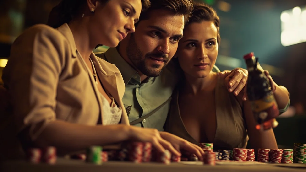 Editorial figure showing a casino-style marketing surface next to the bonus code terms on the Adda52 bonus code desk